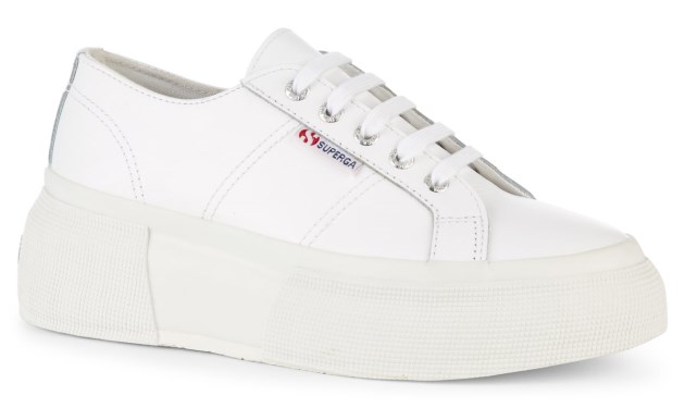 Superga 2287 Nappa Lea Up5 לבן