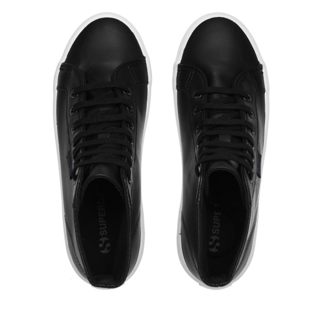 Superga 2341 Alpina Nappa Black-f Avorio