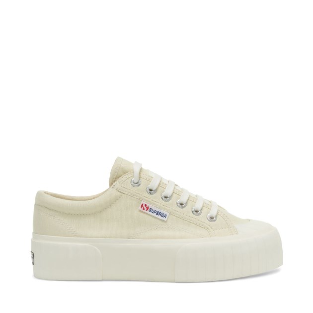 Superga 2631 Stripe Platform בז Lt קליפת ביצה
