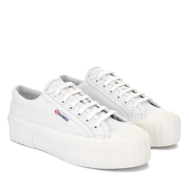 Superga 2631 Stripe Platform טבעוני לבן-לבן Avorio