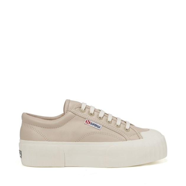 Superga 2631 Stripe Platform טבעוני פאו בז לבן