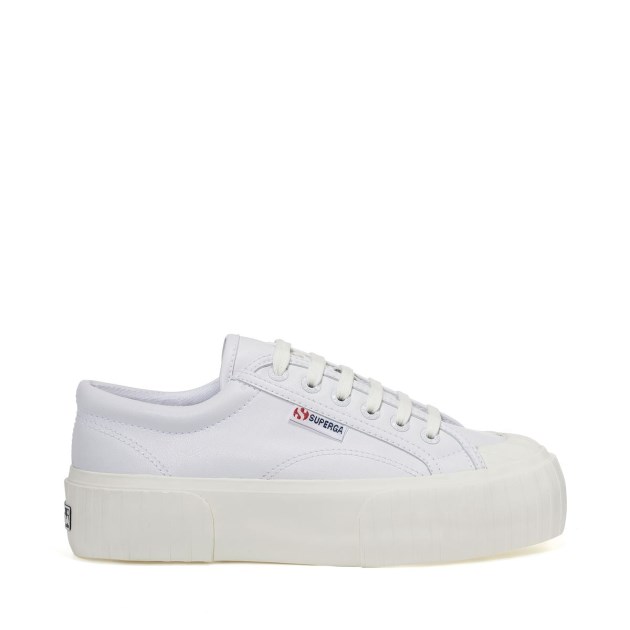 Superga 2631 Stripe Platform טבעוני פאו לבן