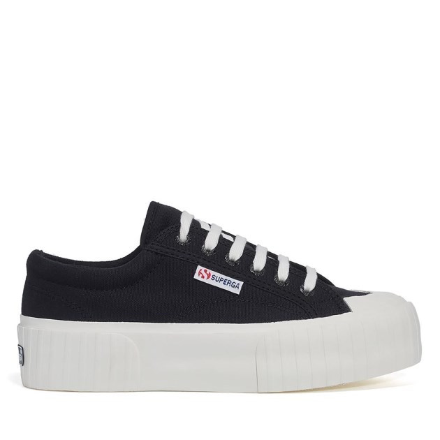 Superga 2631 Stripe Platform שחור-לבן Avorio