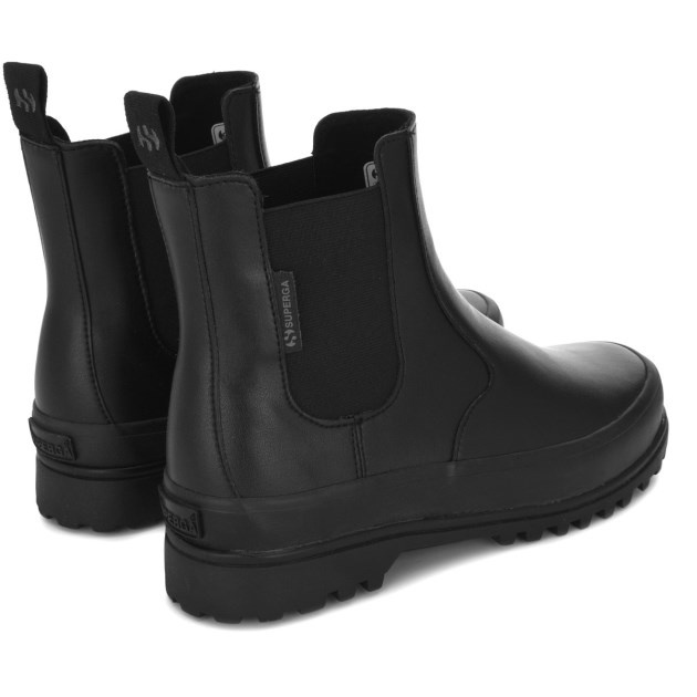 Superga 2678 Alpina דמוי עור לגמרי שחור