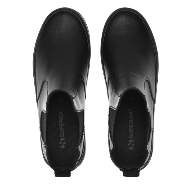 Superga 2678 Alpina דמוי עור לגמרי שחור