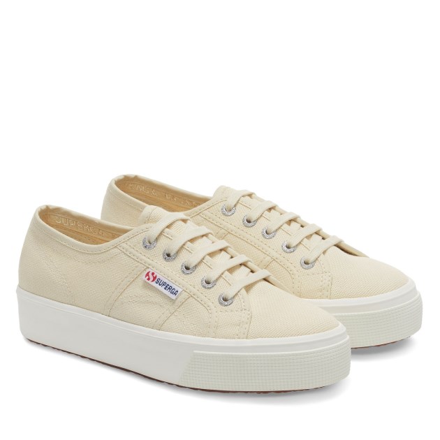 Superga 2730 Mid Platform בז\ Lt קליפת ביצה-f Avorio