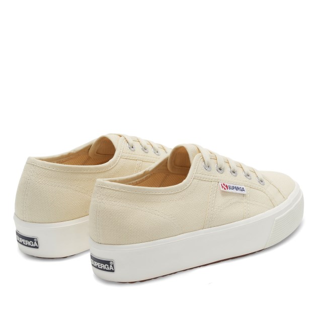 Superga 2730 Mid Platform בז\ Lt קליפת ביצה-f Avorio