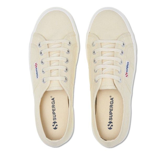 Superga 2730 Mid Platform בז\ Lt קליפת ביצה-f Avorio