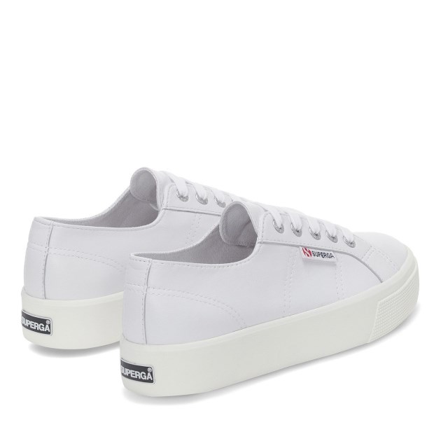 Superga 2730 Nappa אופטי לבן-כסף-f Avorio
