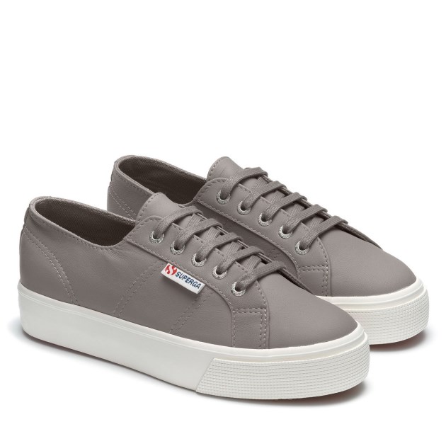 Superga 2730 Nappa אפור כחלחל-f Avorio