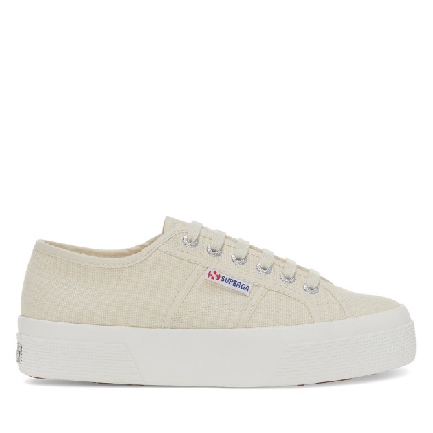 Superga 2740 Platform Beige Lt קליפת ביצה-f Avorio