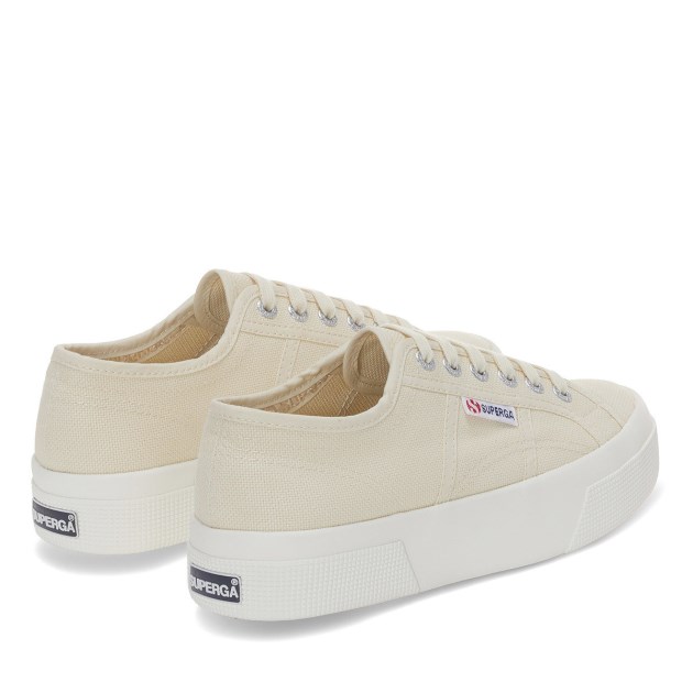 Superga 2740 Platform Beige Lt קליפת ביצה-f Avorio
