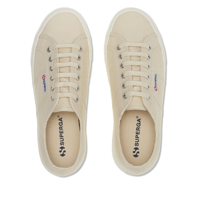 Superga 2740 Platform Beige Lt קליפת ביצה-f Avorio