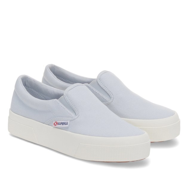 Superga 2740 פלטפורמה החלקה על Lilla-f Avorio אפור