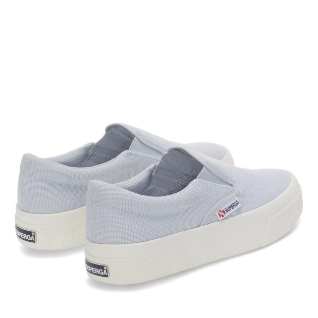 Superga 2740 פלטפורמה החלקה על Lilla-f Avorio אפור