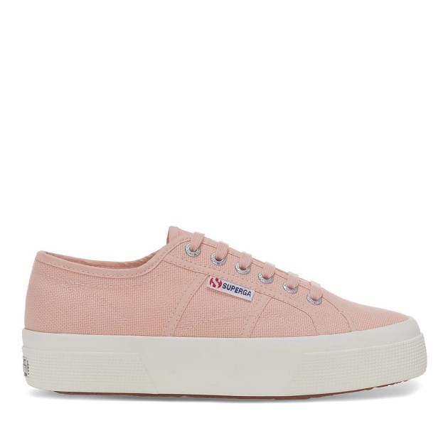 Superga 2740 פלטפורמה ורוד סומק-f Avorio