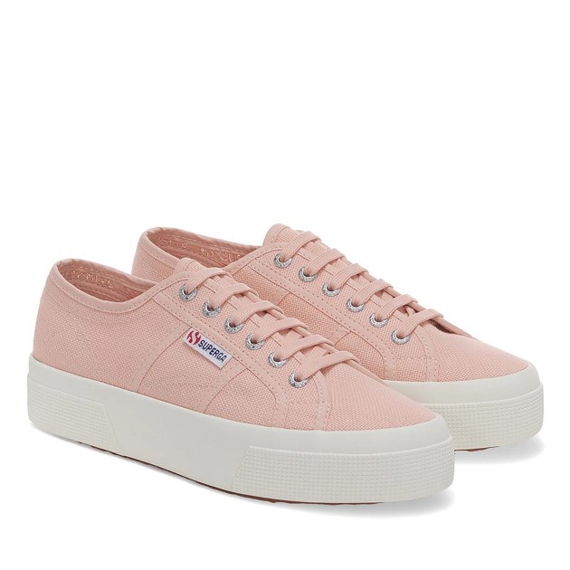 Superga 2740 פלטפורמה ורוד סומק-f Avorio