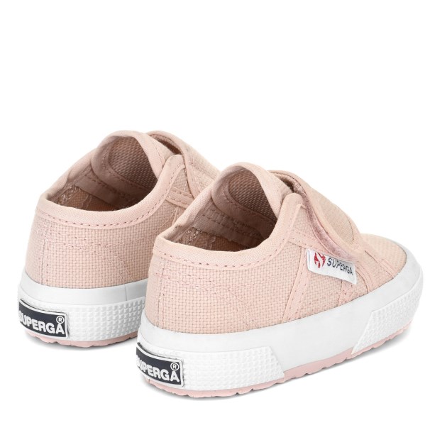Superga 2750 Bstrap בייבי ורוד עור-f Avorio