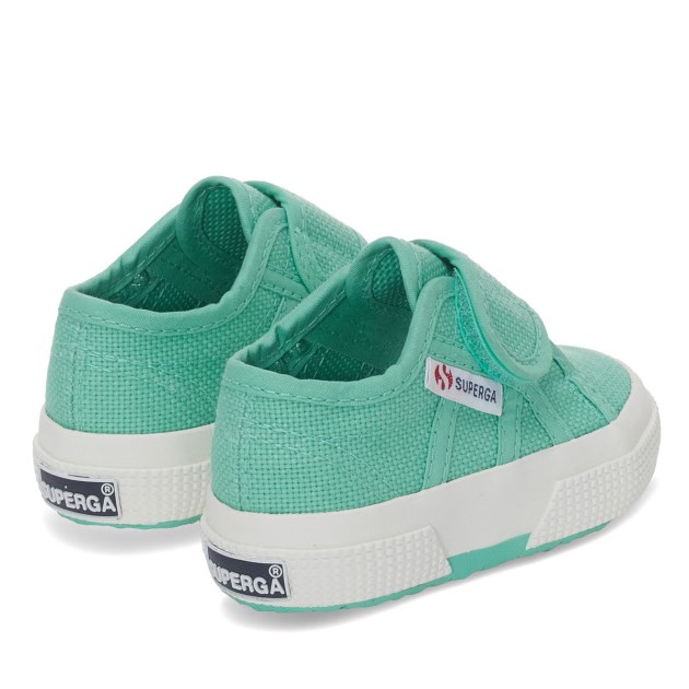 Superga 2750 Bstrap בייבי ירוק מים-f Avorio