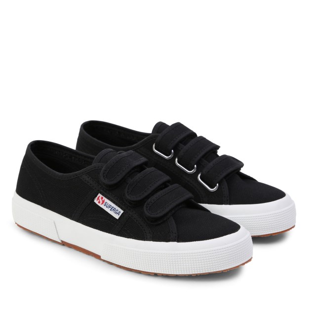 Superga 2750 Cotstrap שחור-f לבן