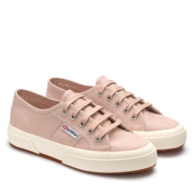 Superga 2750 Cotu קלאסי ורוד עור-f Avorio