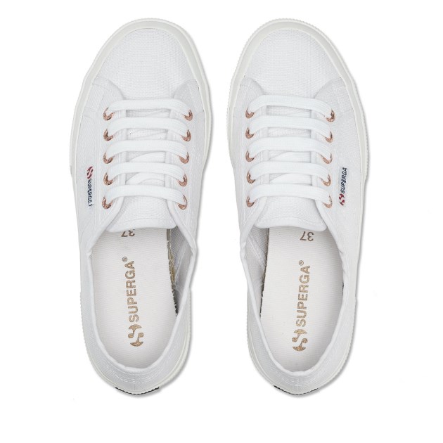 Superga 2750 Cotu קלאסי זהב לבן-רוז