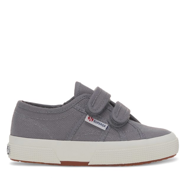 Superga 2750 Jstrap Classic Kids אפור כחלחל - F Avorio