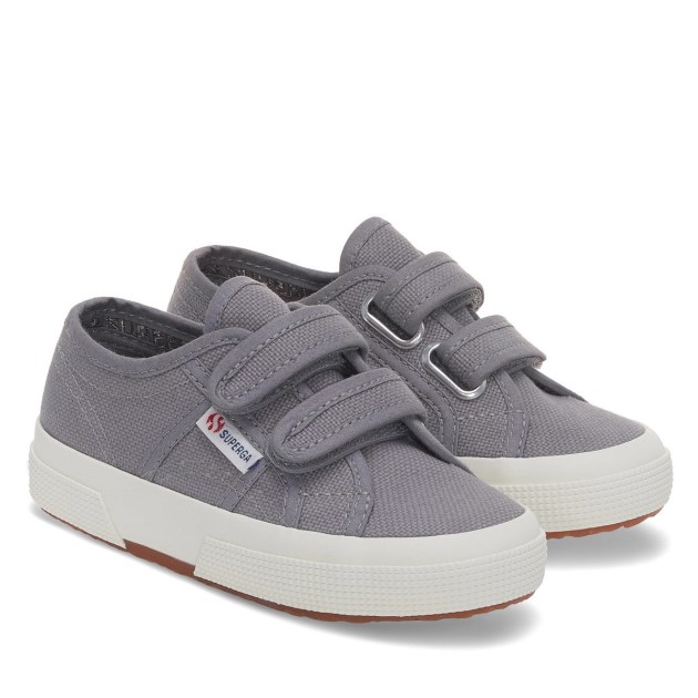 Superga 2750 Jstrap Classic Kids אפור כחלחל - F Avorio