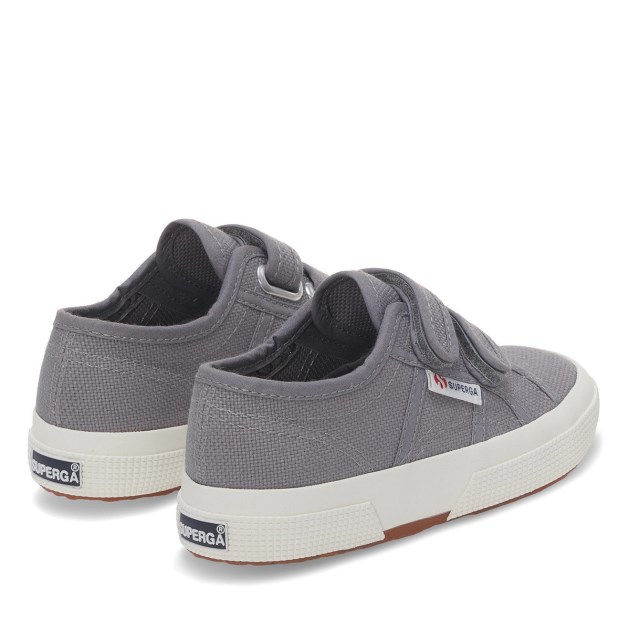 Superga 2750 Jstrap Classic Kids אפור כחלחל - F Avorio
