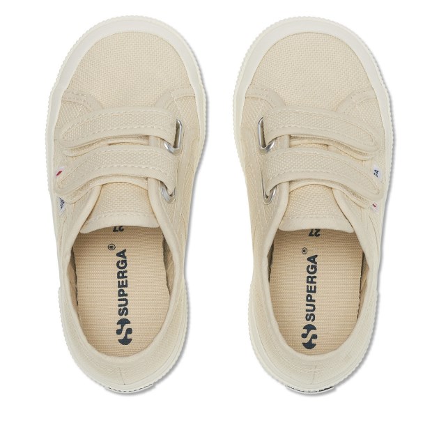 Superga 2750 Jstrap Classic Kids קליפת ביצה בז\ Lt - F Avorio