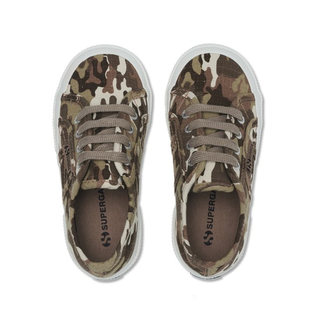 Superga 2750 Kids Camo Ripstop בז\ Raw הסוואה