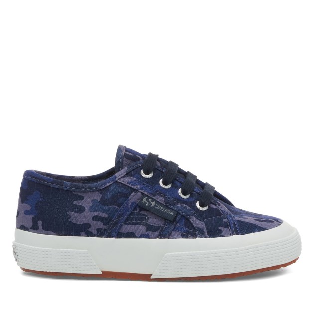 Superga 2750 Kids Camo Ripstop כחול אפור