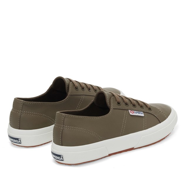 Superga 2750 Nappa Lea Fossil-matt-f Avorio