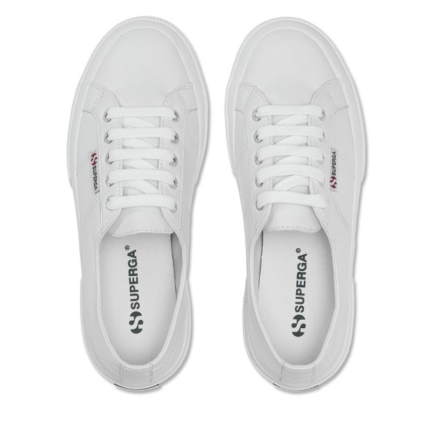Superga 2750 Nappa Lea לבן אופטי