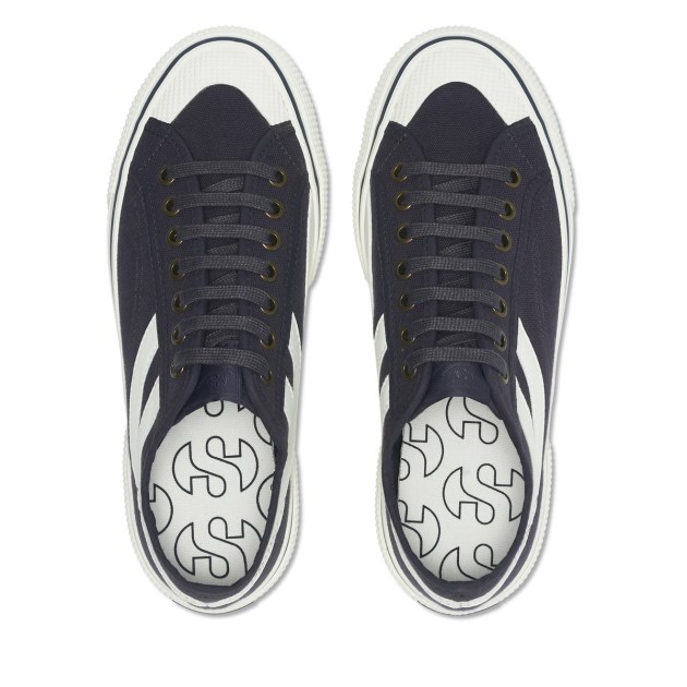 Superga 2750 Panata 30 כחול אפור Dk לבן Avorio