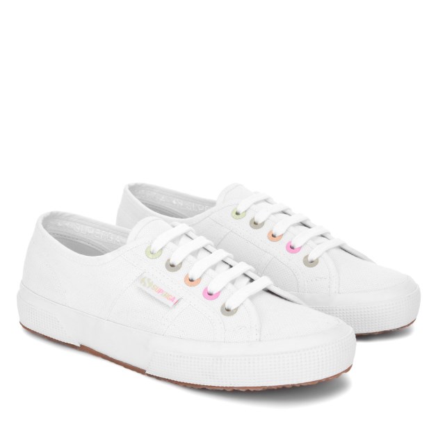 Superga 2750 Rainbow Details לבן-סוכריות ססגוניות