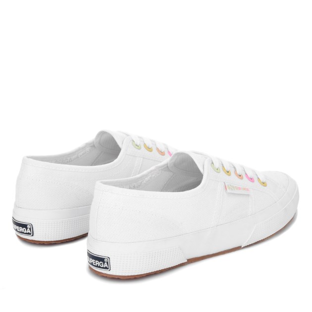 Superga 2750 Rainbow Details לבן-סוכריות ססגוניות