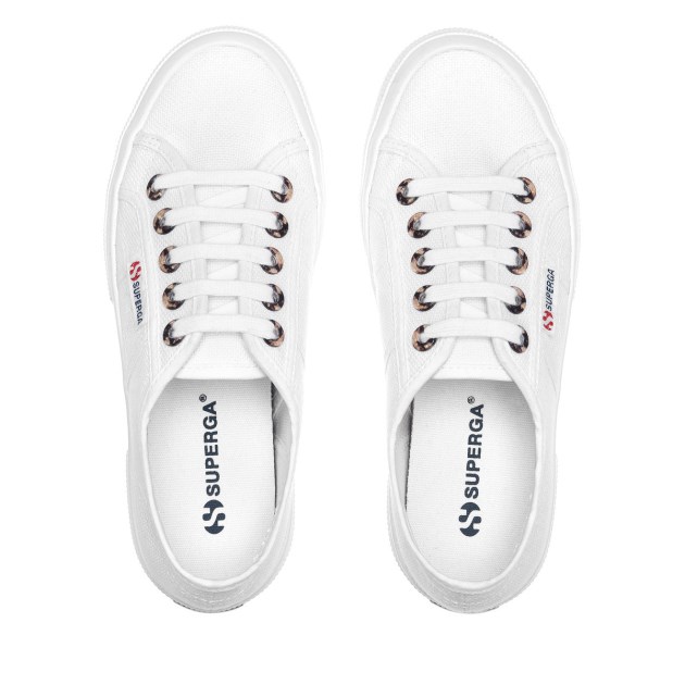 Superga 2750 Resin Eyelets לבן-קלאסי צב