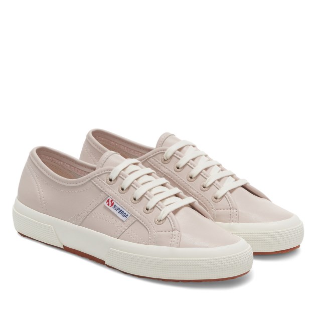 Superga 2750 עור טבעוני ורוד שקדים-f Avorio