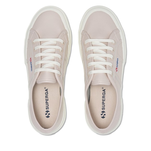 Superga 2750 עור טבעוני ורוד שקדים-f Avorio