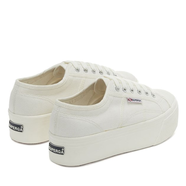 Superga 2790 Linea למעלה למטה אבוריו לבן מלא