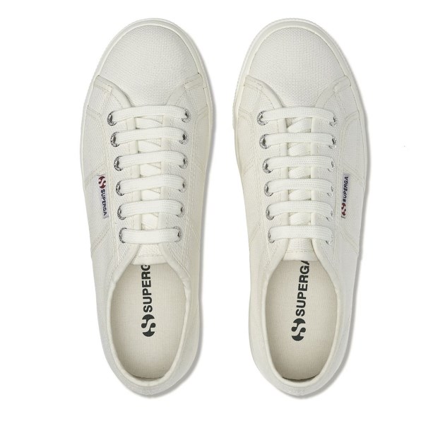 Superga 2790 Linea למעלה למטה אבוריו לבן מלא