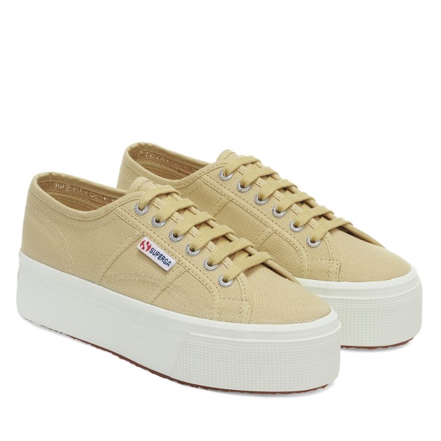 Superga 2790 Linea למעלה למטה בז\ שקדים-f Avorio