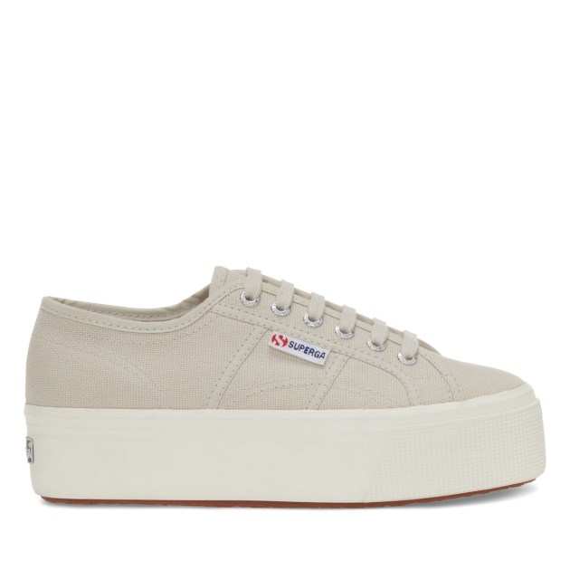 Superga 2790 Linea למעלה למטה חול אפור-f Avorio