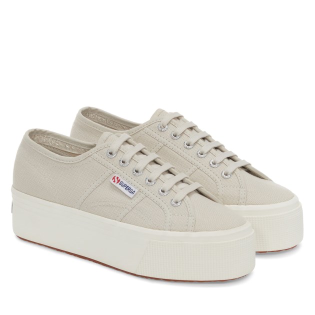 Superga 2790 Linea למעלה למטה חול אפור-f Avorio