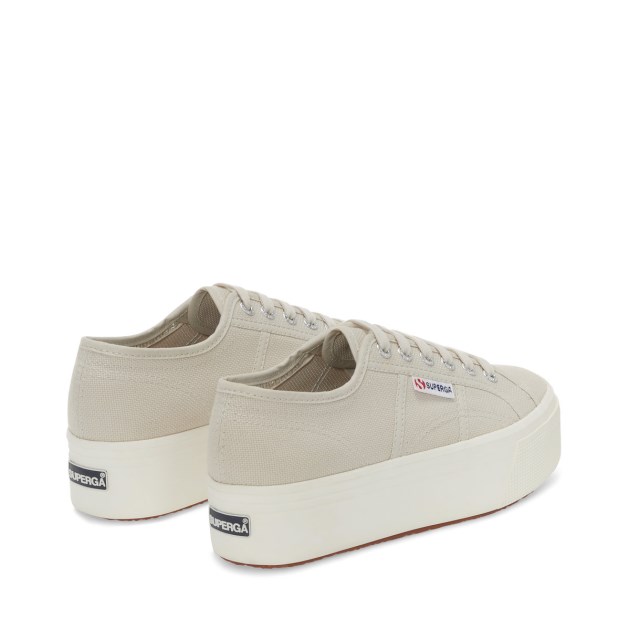 Superga 2790 Linea למעלה למטה חול אפור-f Avorio