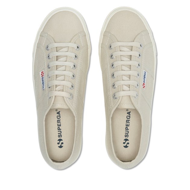 Superga 2790 Linea למעלה למטה חול אפור-f Avorio