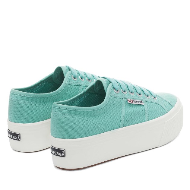 Superga 2790 Linea למעלה למטה מים ירוקים-f Avorio