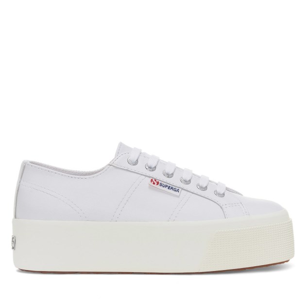 Superga 2790 Nappa אופטי לבן-כסף-f Avorio