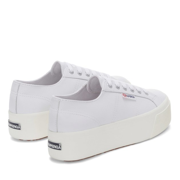 Superga 2790 Nappa אופטי לבן-כסף-f Avorio